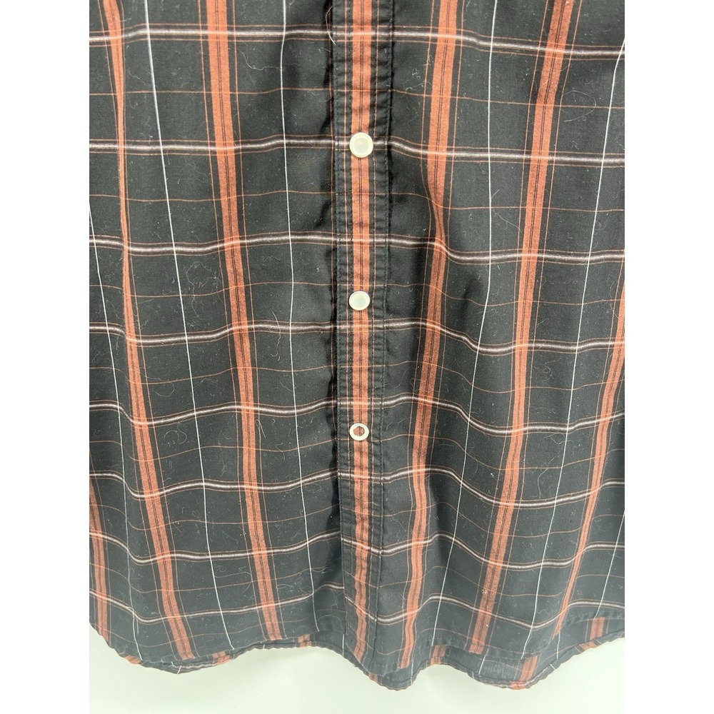 High Noon Western Shirt Pearl Snap XLT XL Tall Lot of 2 Blue Black Plaid L/S - Picture 7 of 10